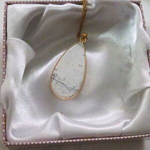 Natural white Howlite Pendant